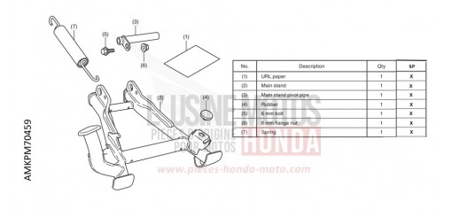 KIT,MAIN STAND CB500FAN de 2022